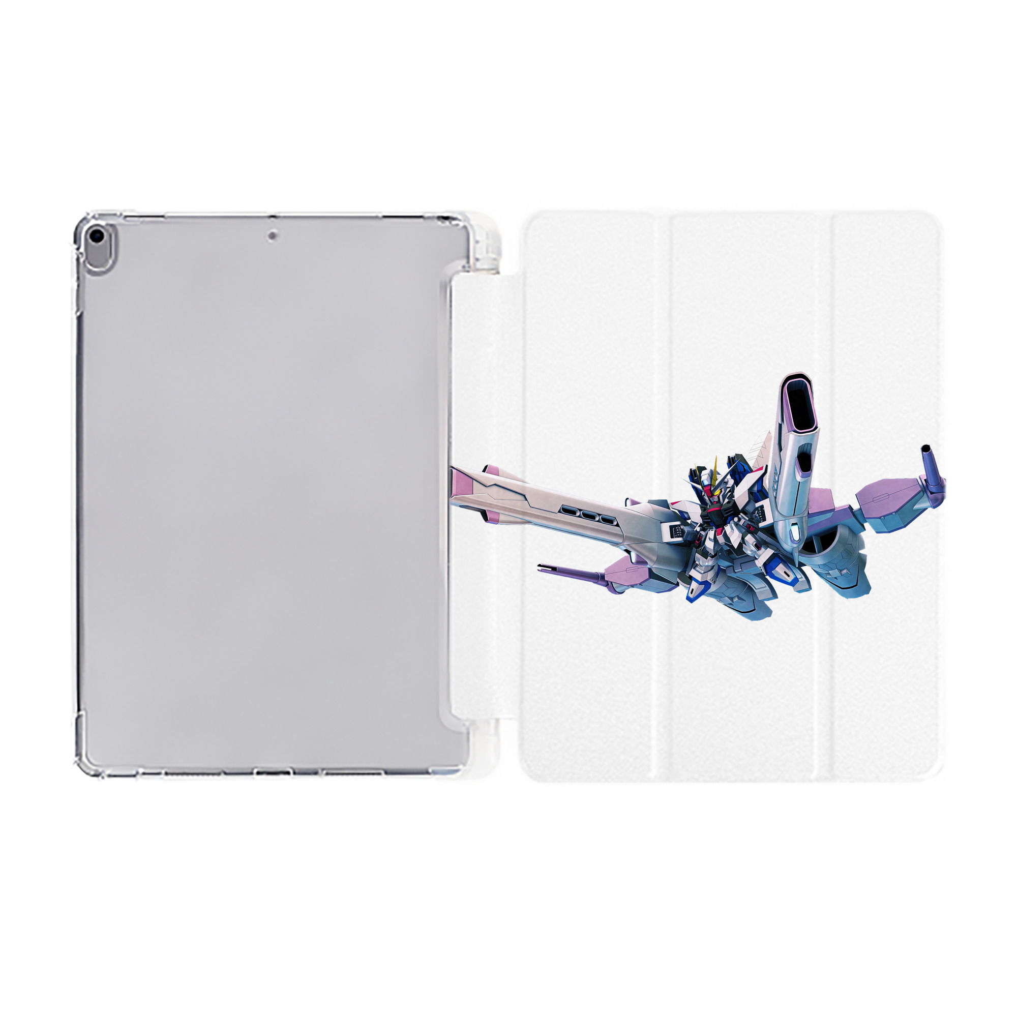 （画像用） 機動戦士ガンダム Mobile Suit Gundam IPad ケース ペン収納付き 三つ折りスタンド PUレザー×シリコン 対応機種9.5/10.5/10.9インチ